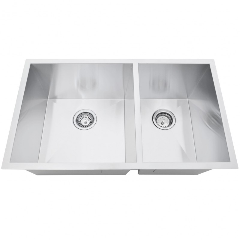 Stainless Steel Double Sink - - Zero Radius - 60/40